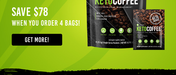 Keto Coffee Pack Button Graphic